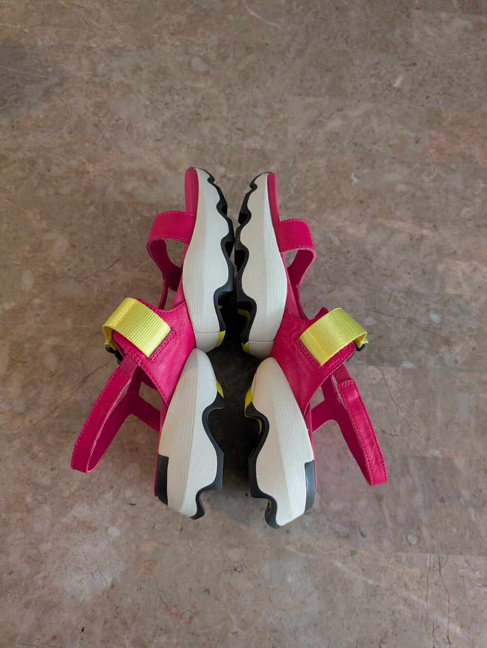 Sorel Kinetic Impact Sling Leather Sandals Pink Yellow Sandals Women's Size 7.5 - Picture 7 of 12